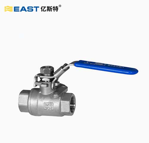 Two piece stainless steel ball valve with internal thread
